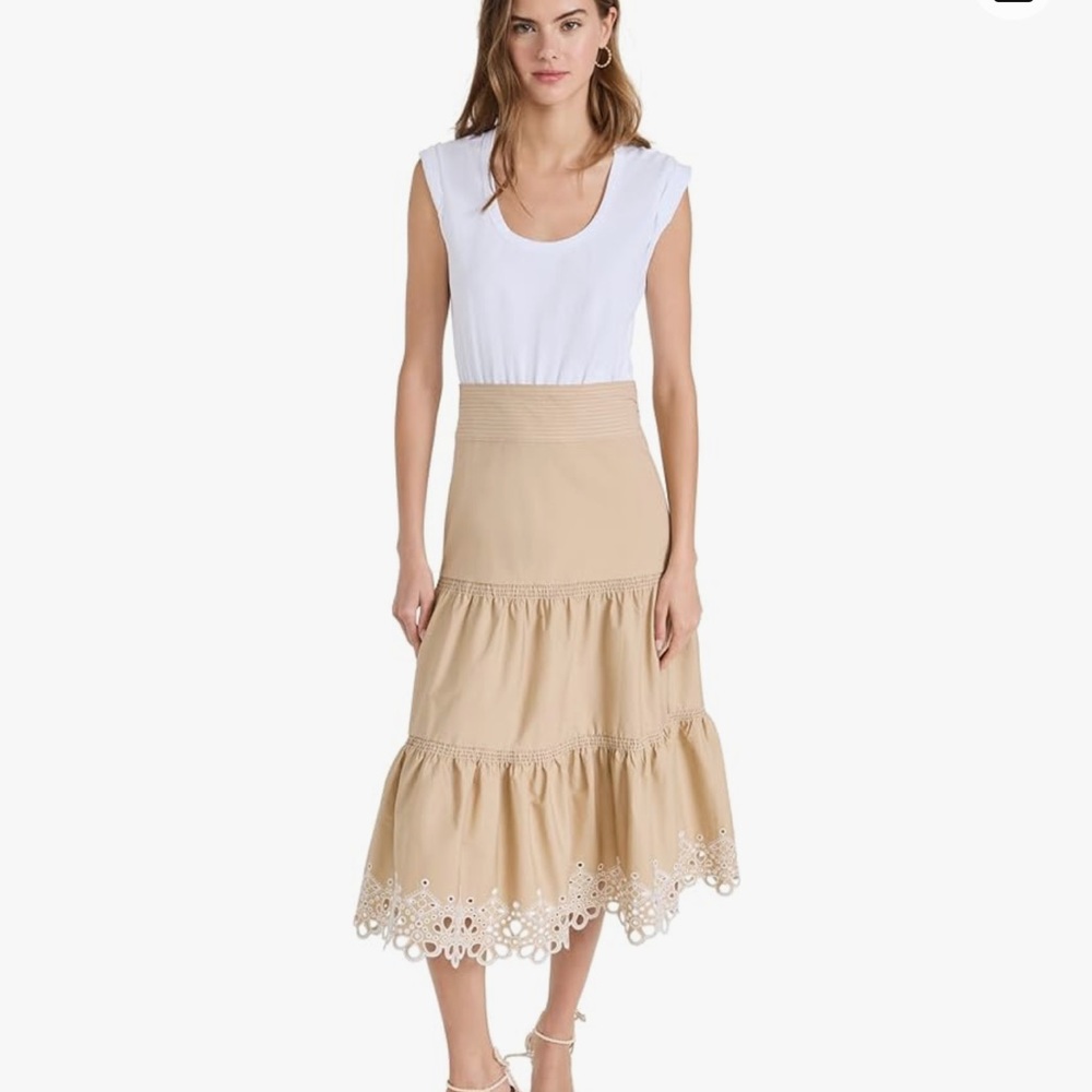Veronica Beard Amaia Eyelet Combo Dress NWT